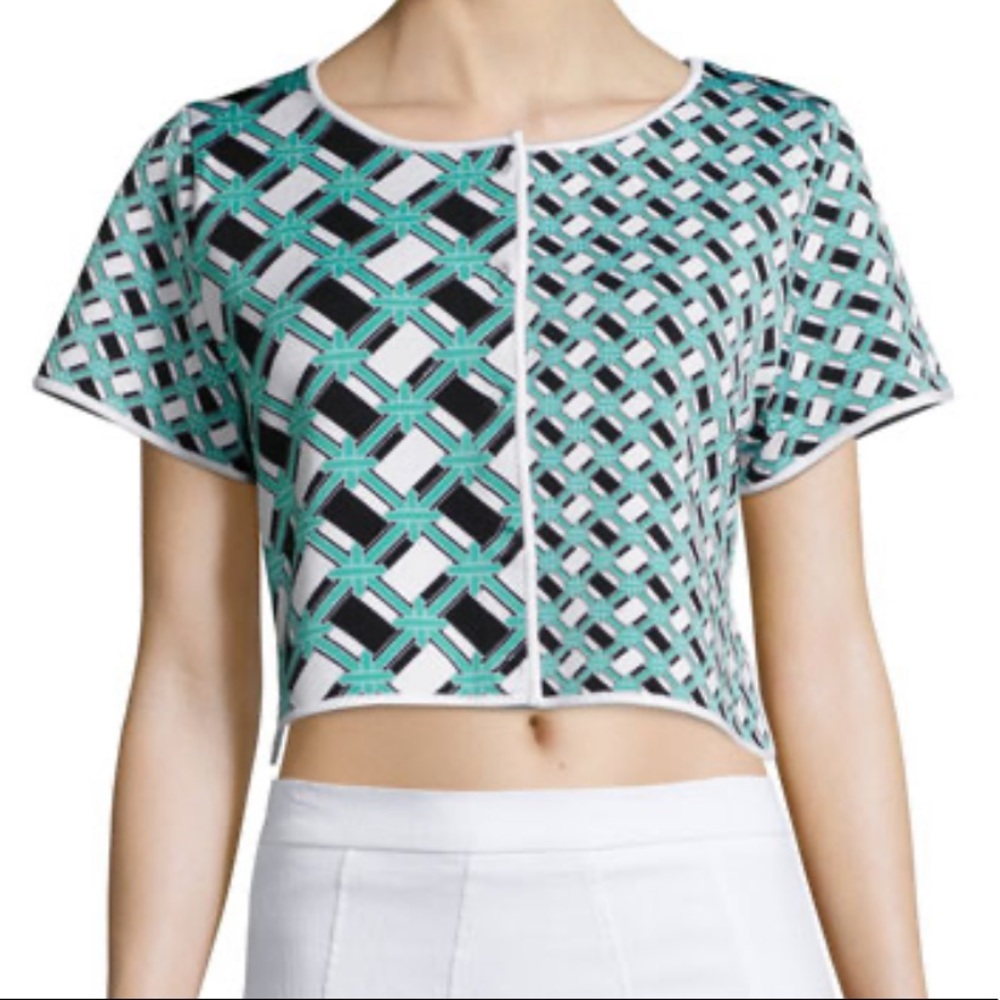 ZAC Zac Posen geometric print crop top / Medium